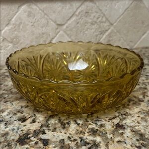 Vintage Amber Glass Bowl